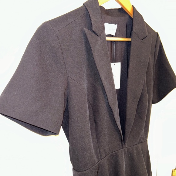 NWT BOSKEMPER Ellie Deep-V Mini Dress Black SZ: X-Small Anthro Free People - Picture 6 of 14